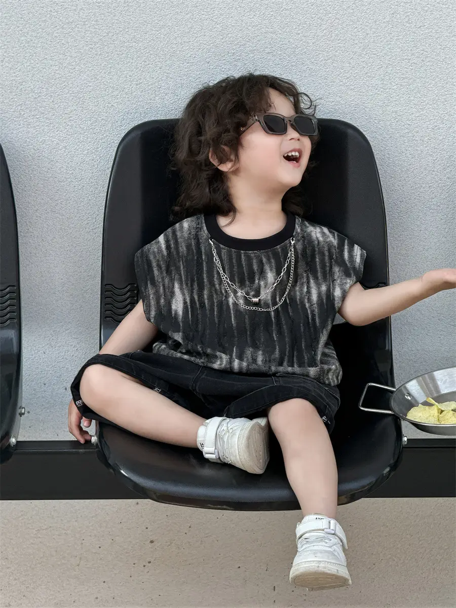 Boys Summer Sleeveless T-Shirt Kids 2025 Korean Style — feature 26