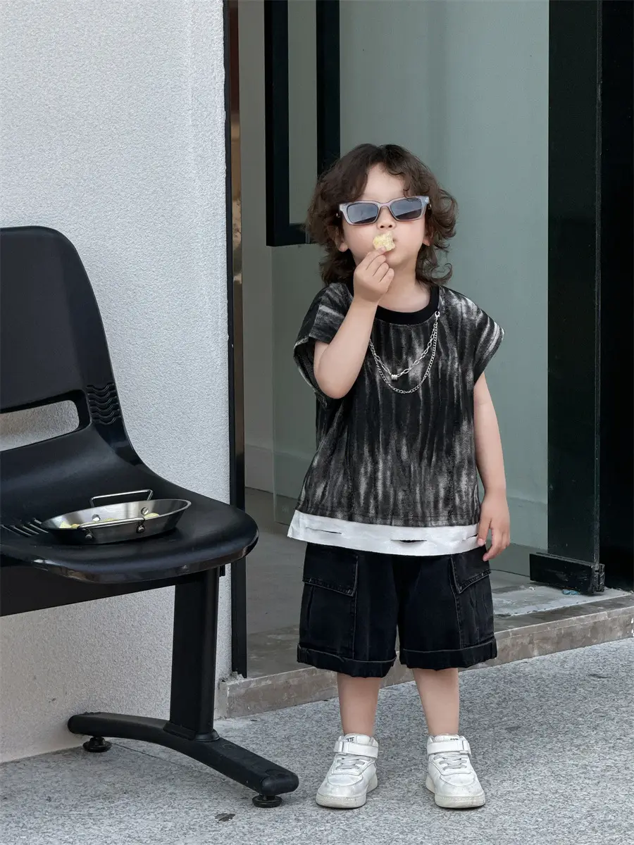 Boys Summer Sleeveless T-Shirt Kids 2025 Korean Style — feature 3