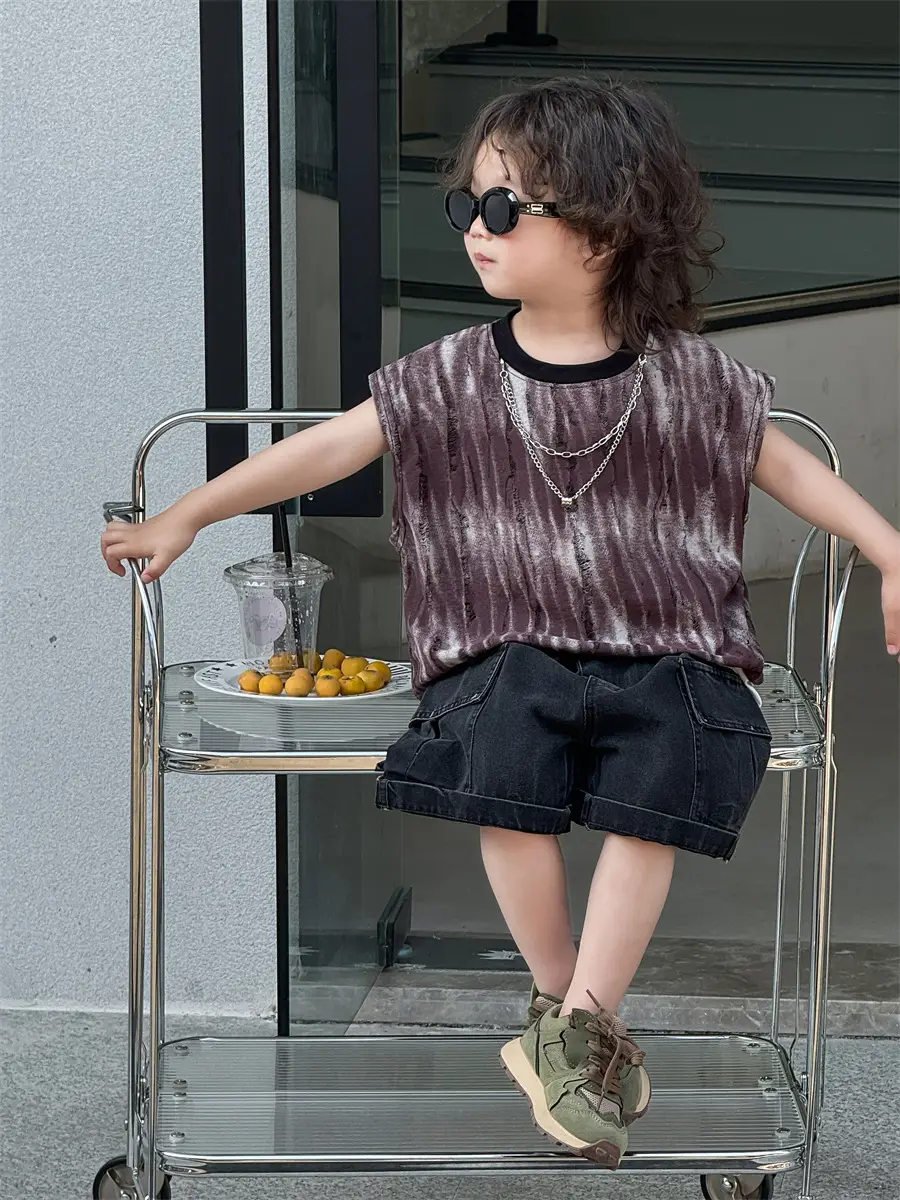 Boys Summer Sleeveless T-Shirt Kids 2025 Korean Style — feature 8