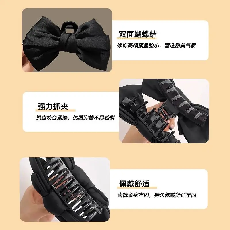 Cream Big Bow Hair Clip for Women 2024 - Image 7