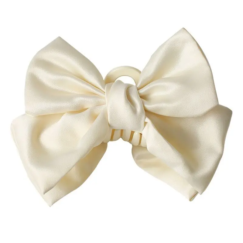 Cream Big Bow Hair Clip for Women 2024 - Image 9