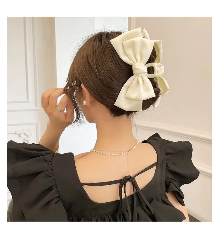 Cream Big Bow Hair Clip for Women 2024 — feature 11
