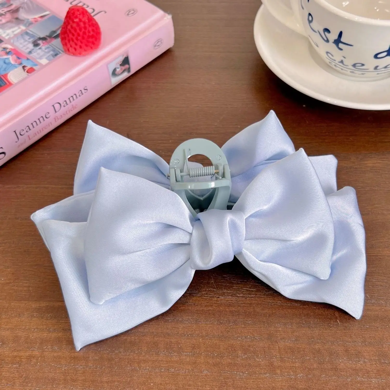 Cream Big Bow Hair Clip for Women 2024 - Image 2