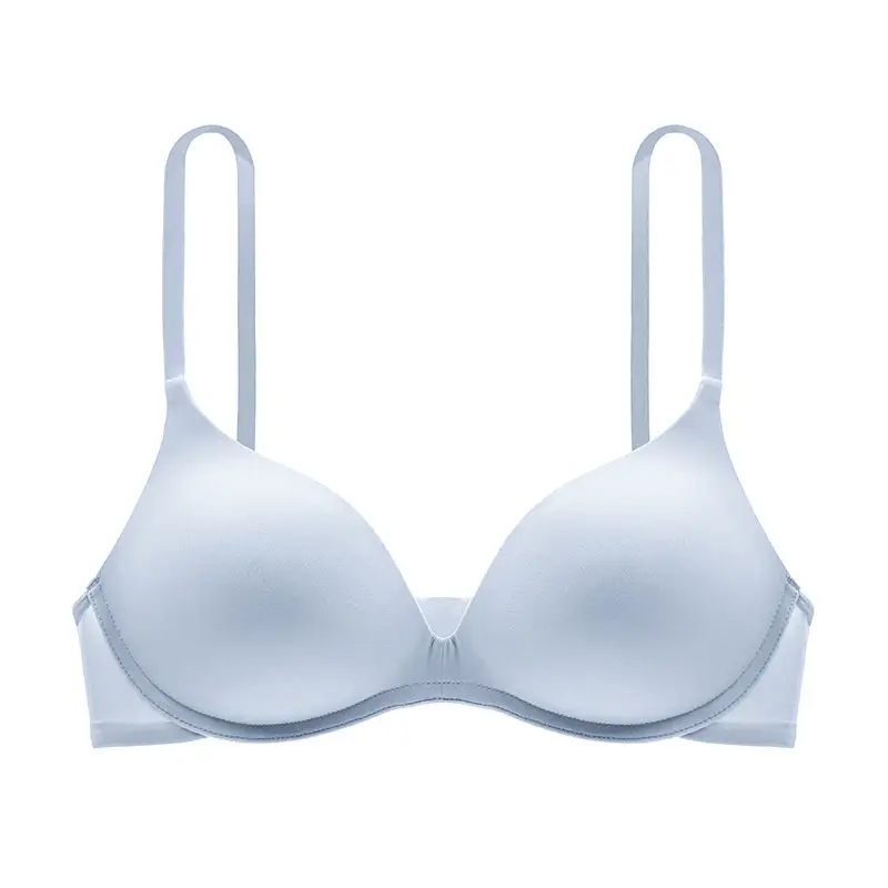 Authentic Zhi Qu Small Bust Push-Up Bra for Women, French Triangle Cup, Seamless, Wireless, Sexy White Bra
