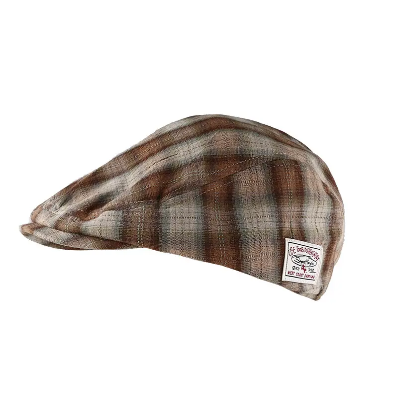 Women Plaid Cloth Forward Hat Retro Korean Style - Image 9
