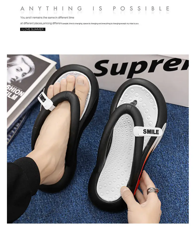 Soft Sole Flip-flops Men's Summer Outer Wear Seaside Beach Sports Sandals Youth Outdoor Personalized Flip-flops — feature 18