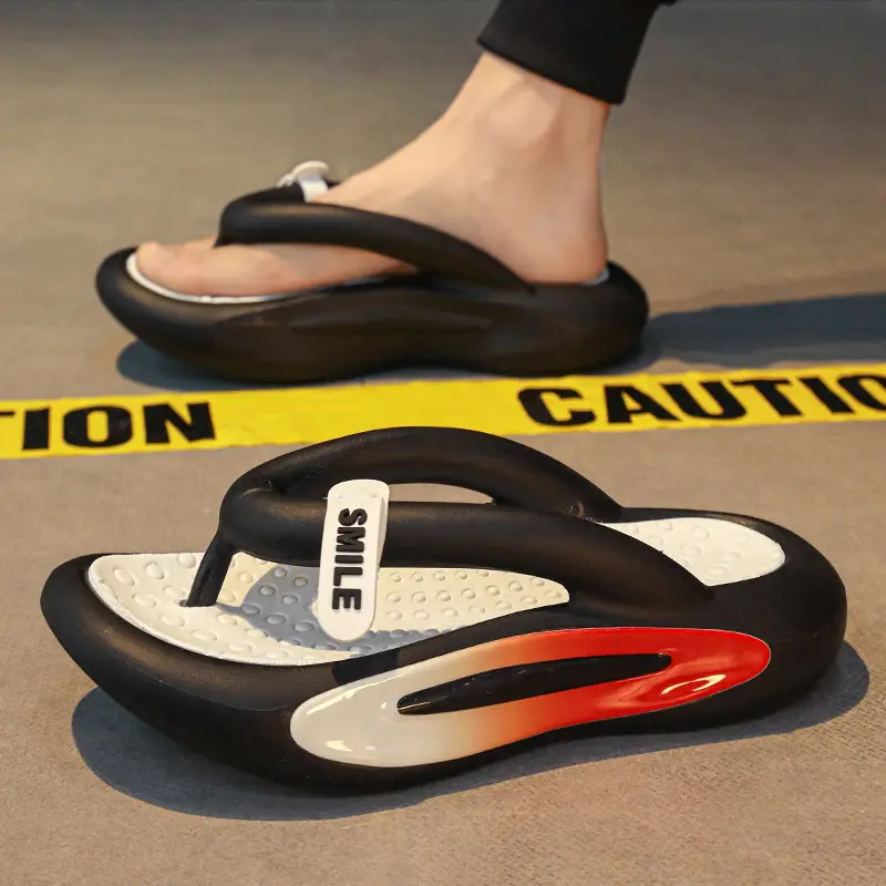 Soft Sole Flip-flops Men's Summer Outer Wear Seaside Beach Sports Sandals Youth Outdoor Personalized Flip-flops - Image 3