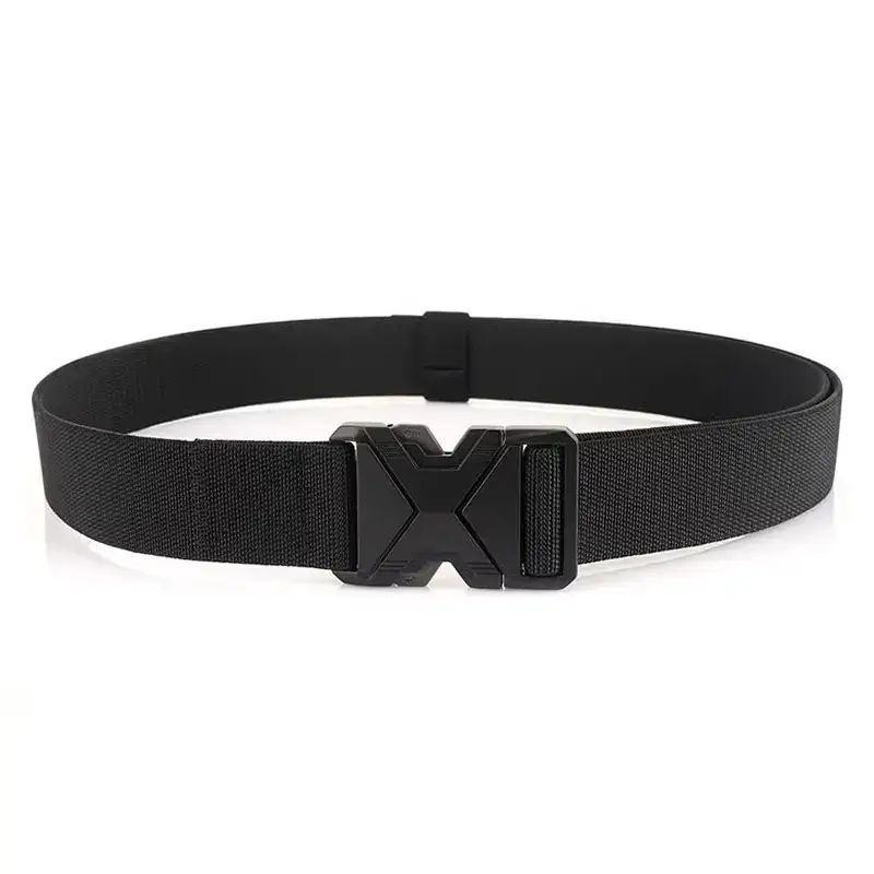 Men's Black Nylon Belt with Hatchpin Buckle