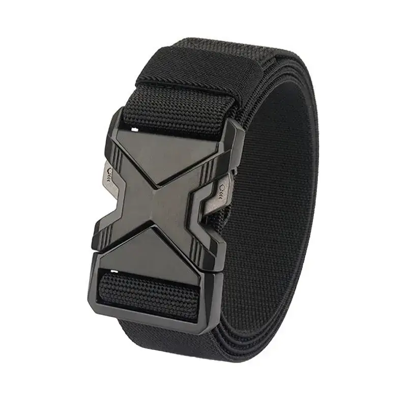 Men's Black Nylon Belt with Hatchpin Buckle