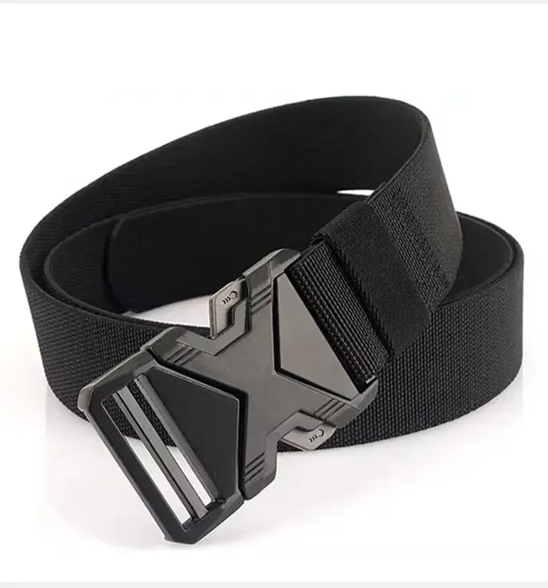 Men's Black Nylon Belt with Hatchpin Buckle — feature 12