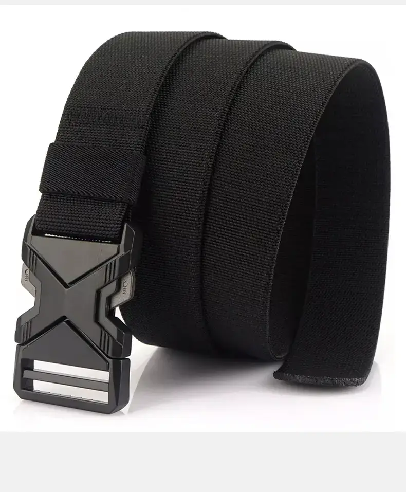 Men's Black Nylon Belt with Hatchpin Buckle — feature 14