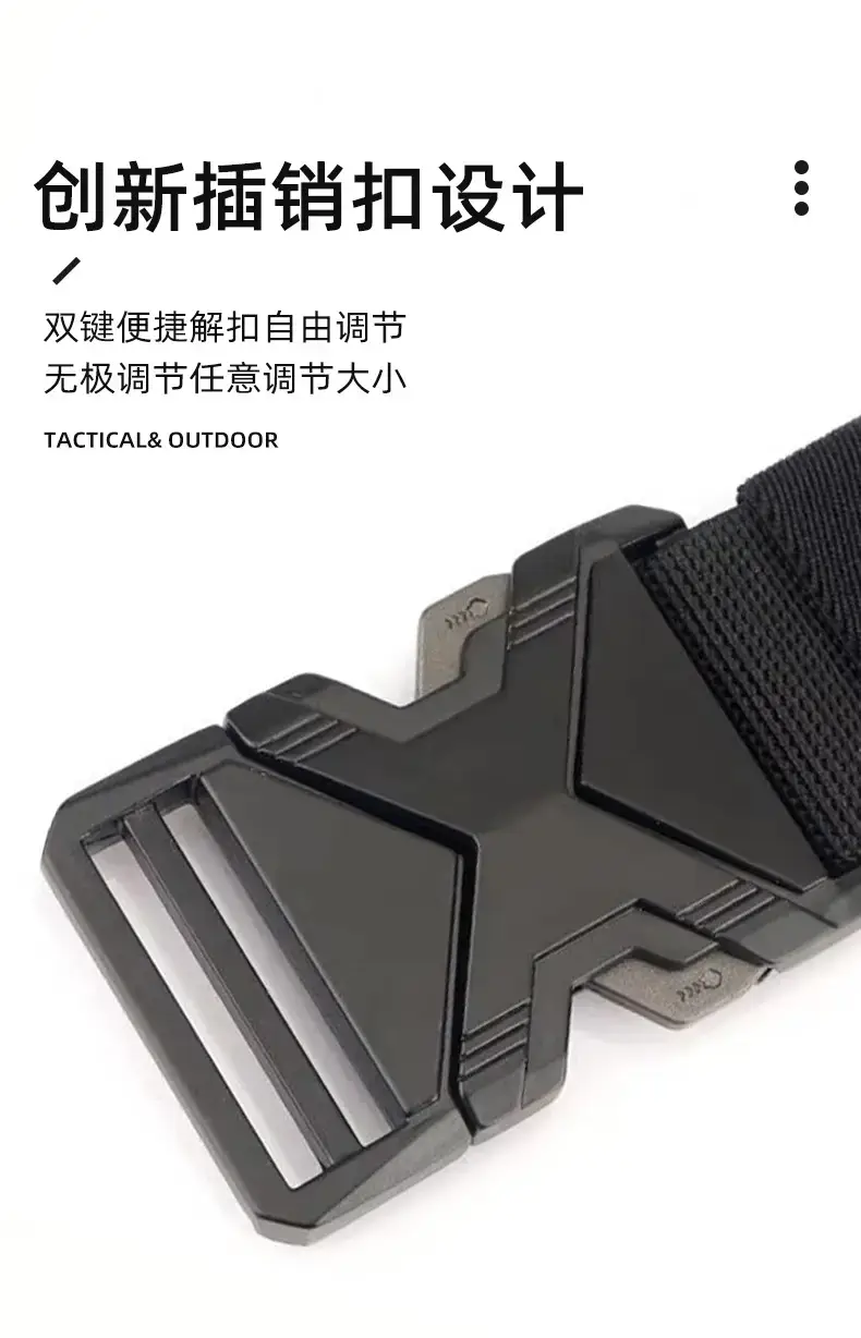 Men's Black Nylon Belt with Hatchpin Buckle — feature 5