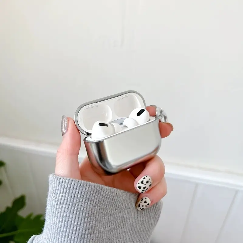 Electroplated Soft Case Suitable for AirPods Pro Protective Case 2/4 Generation Simple and Niche 3Rd Generation Apple Earphone Case Pro3