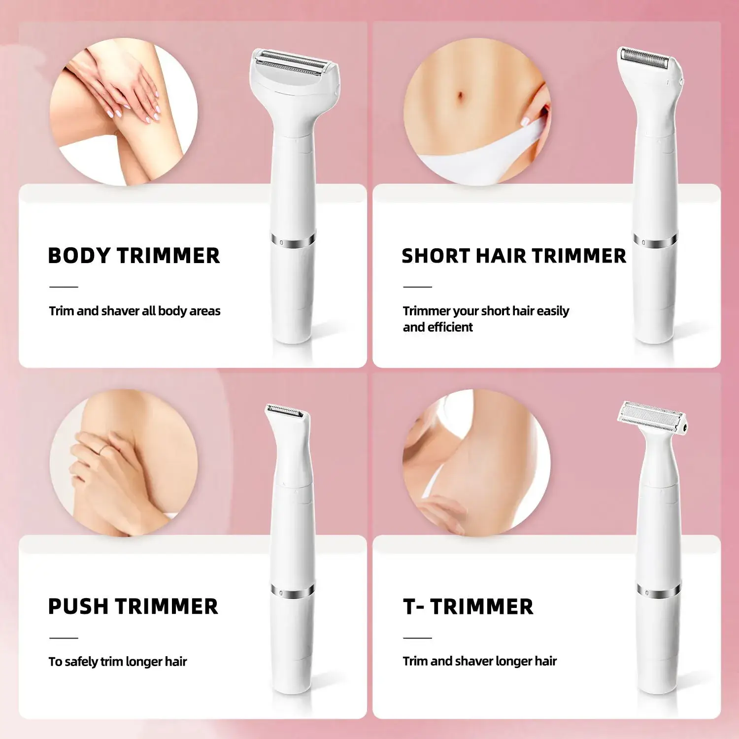 Rechargeable Women's Electric Shaver with 7-in-1 Hair Removal - Image 5
