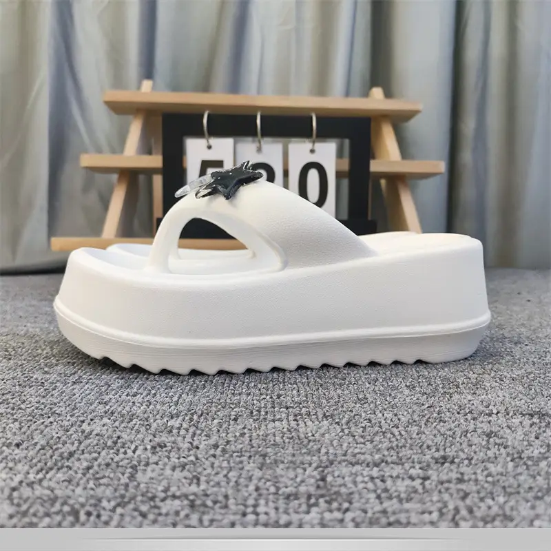 New Five-pointed Star Flip-flops Women's Outer Wear Summer Thick-soled Elevated Platform Cake-heel Beach Non-slip High-heeled Sandals for Women — feature 11