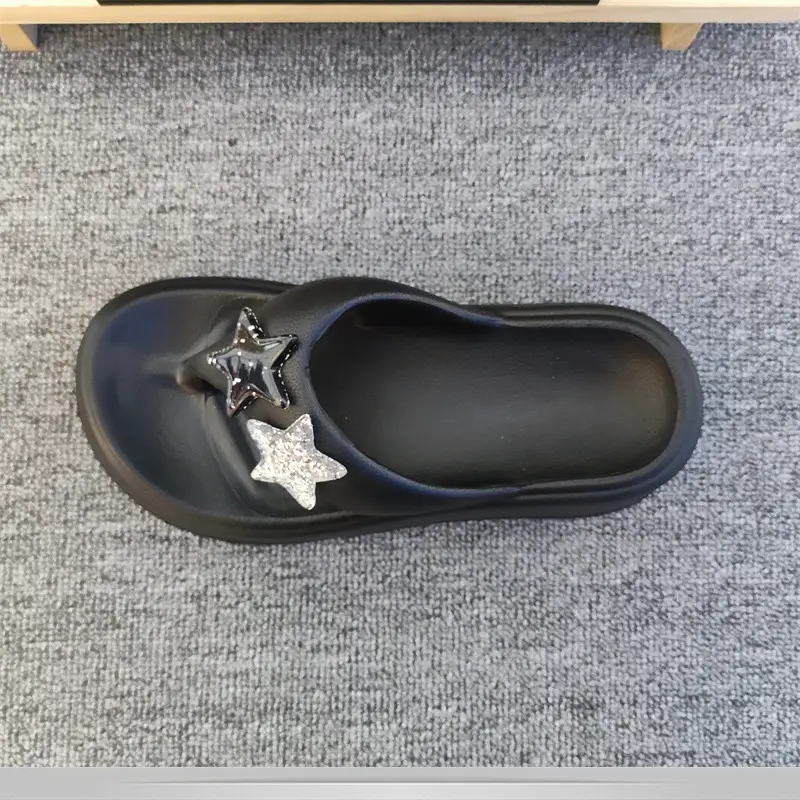 New Five-pointed Star Flip-flops Women's Outer Wear Summer Thick-soled Elevated Platform Cake-heel Beach Non-slip High-heeled Sandals for Women — feature 17