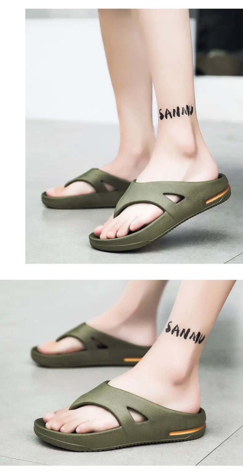 Men's Cross-Border Flip-Flops Summer Sandals Beige Orange — feature 10