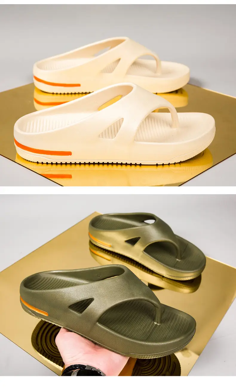 Men's Cross-Border Flip-Flops Summer Sandals Beige Orange — feature 12