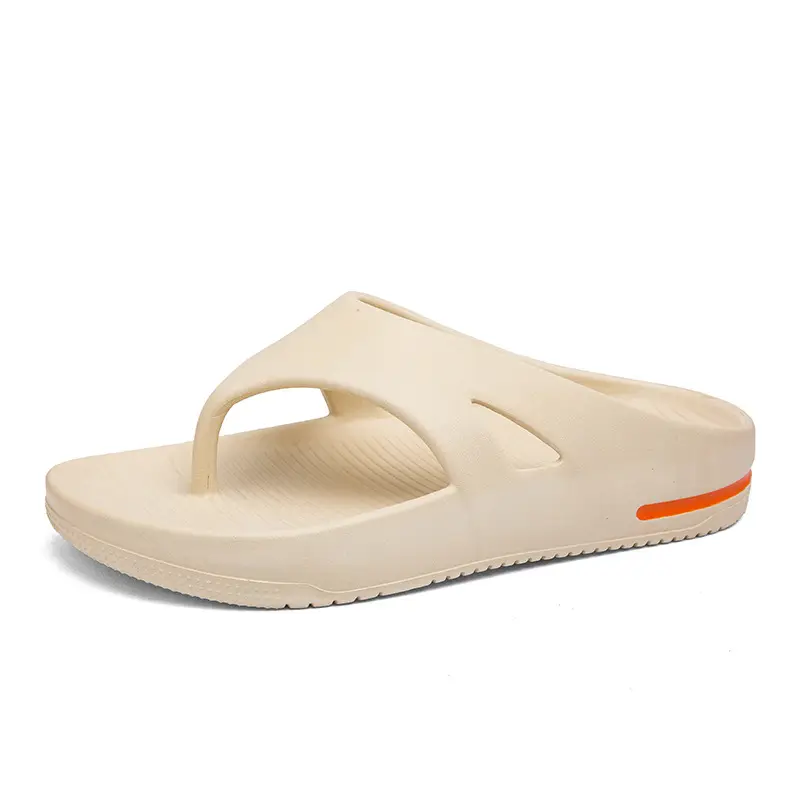 Men's Cross-Border Flip-Flops Summer Sandals Beige Orange - Image 2