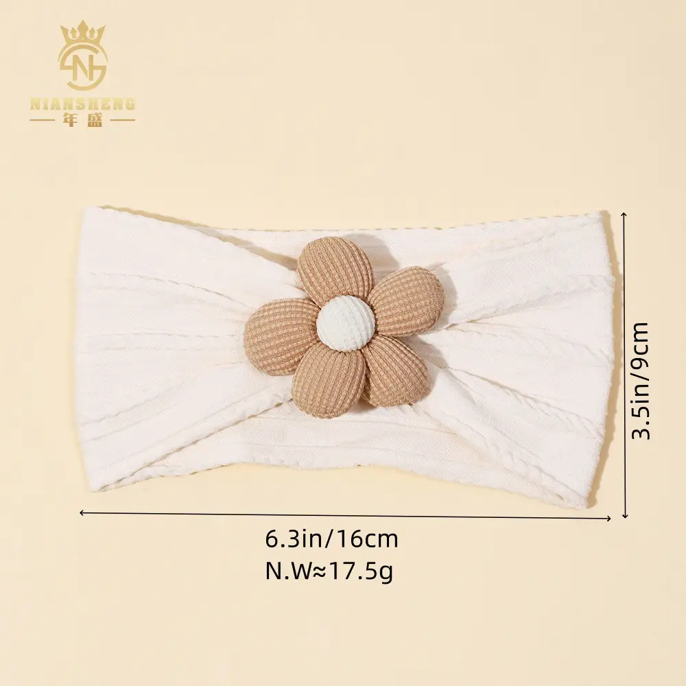 Nylon Five-Petal Flower Headband for Girls - Image 18