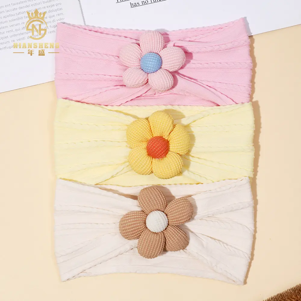 Nylon Five-Petal Flower Headband for Girls — feature 10