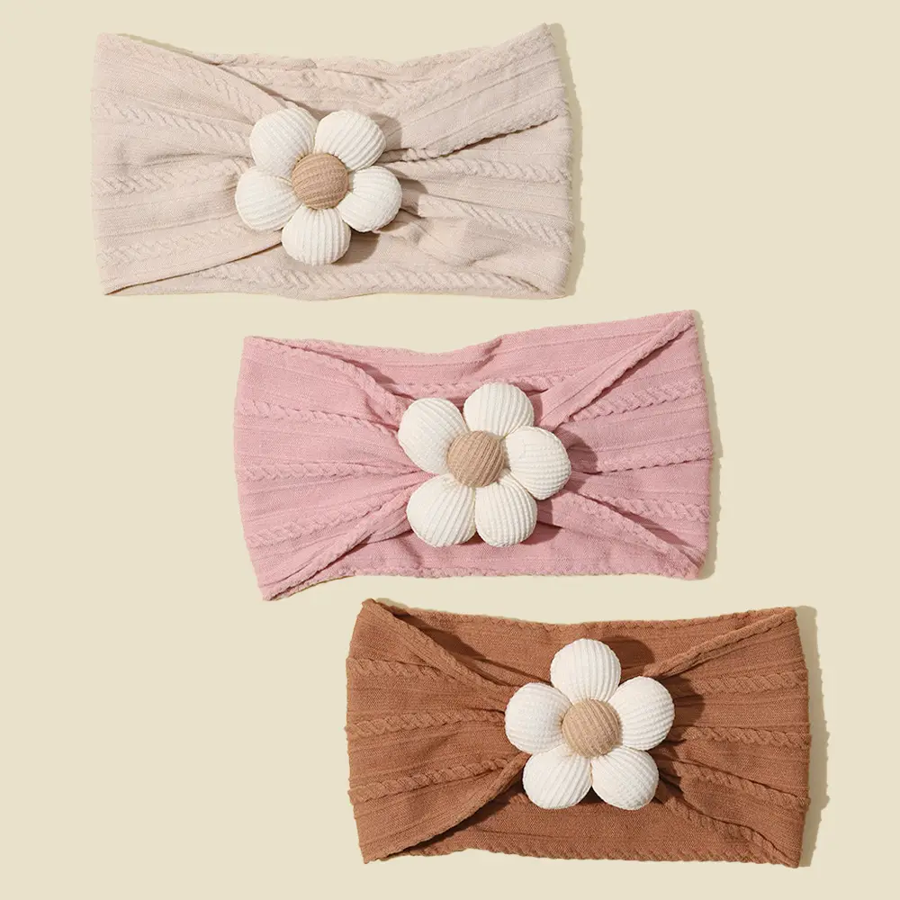 Nylon Five-Petal Flower Headband for Girls — feature 5
