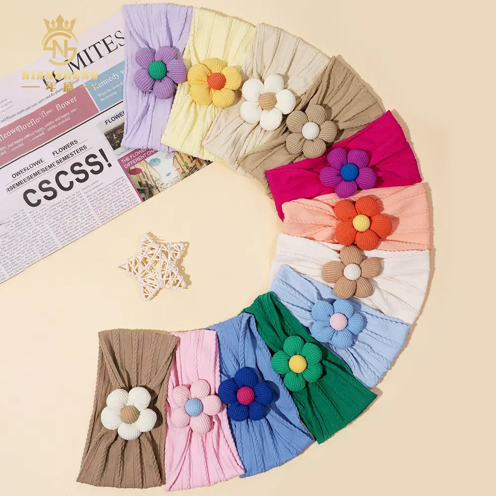 Nylon Five-Petal Flower Headband for Girls — feature 8
