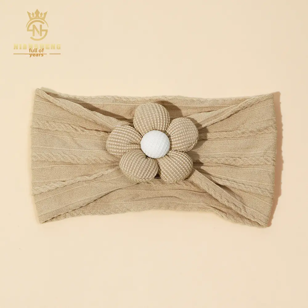 Nylon Five-Petal Flower Headband for Girls - Image 10