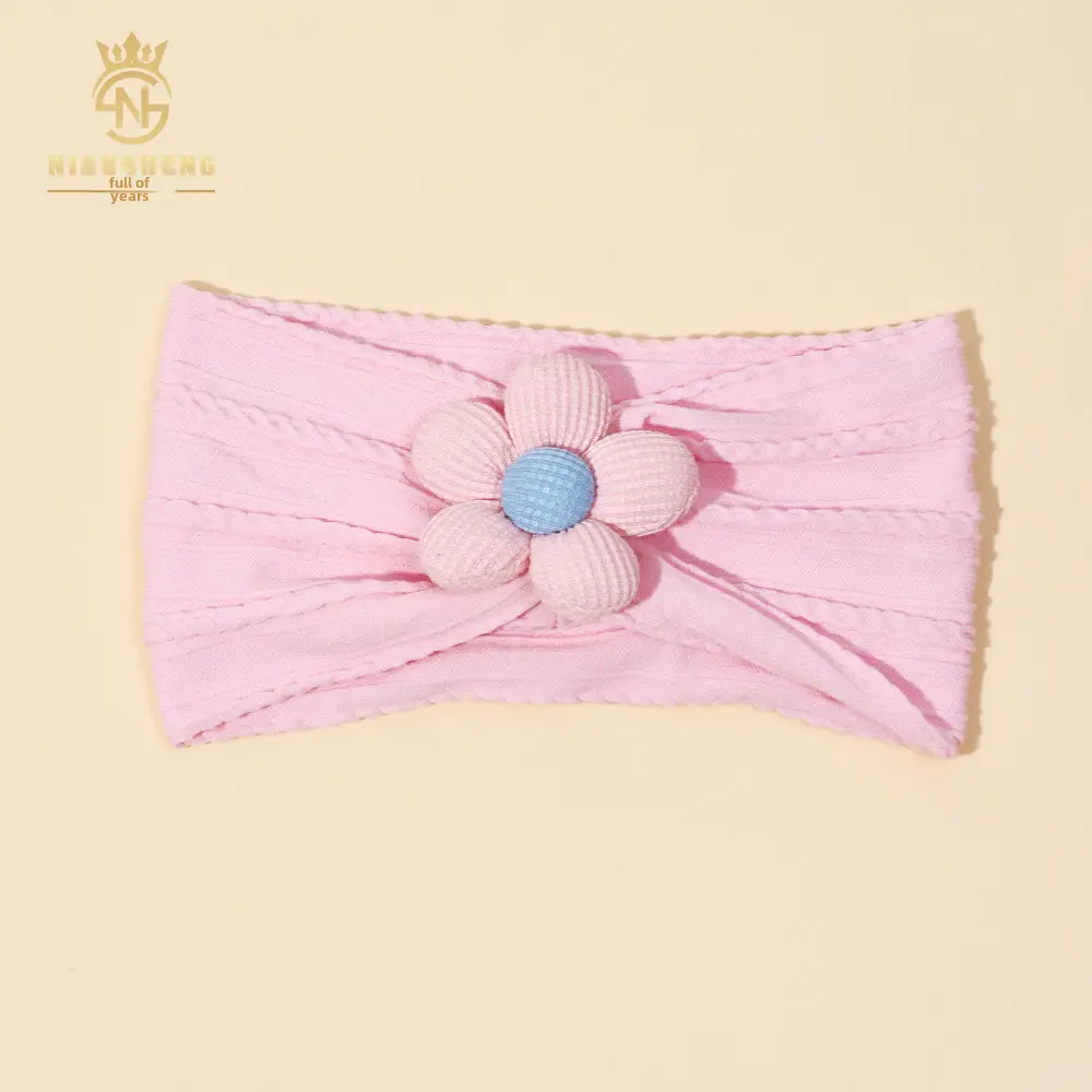 Nylon Five-Petal Flower Headband for Girls - Image 11