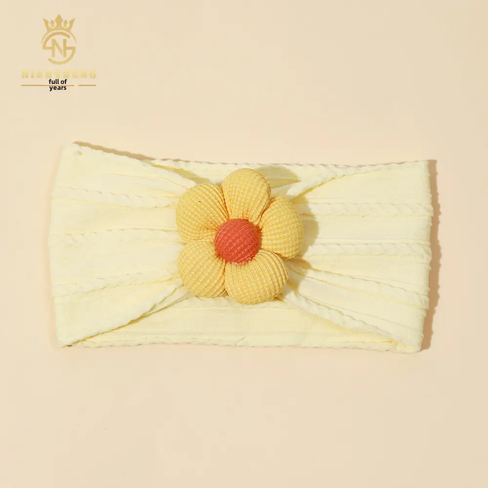Nylon Five-Petal Flower Headband for Girls - Image 12