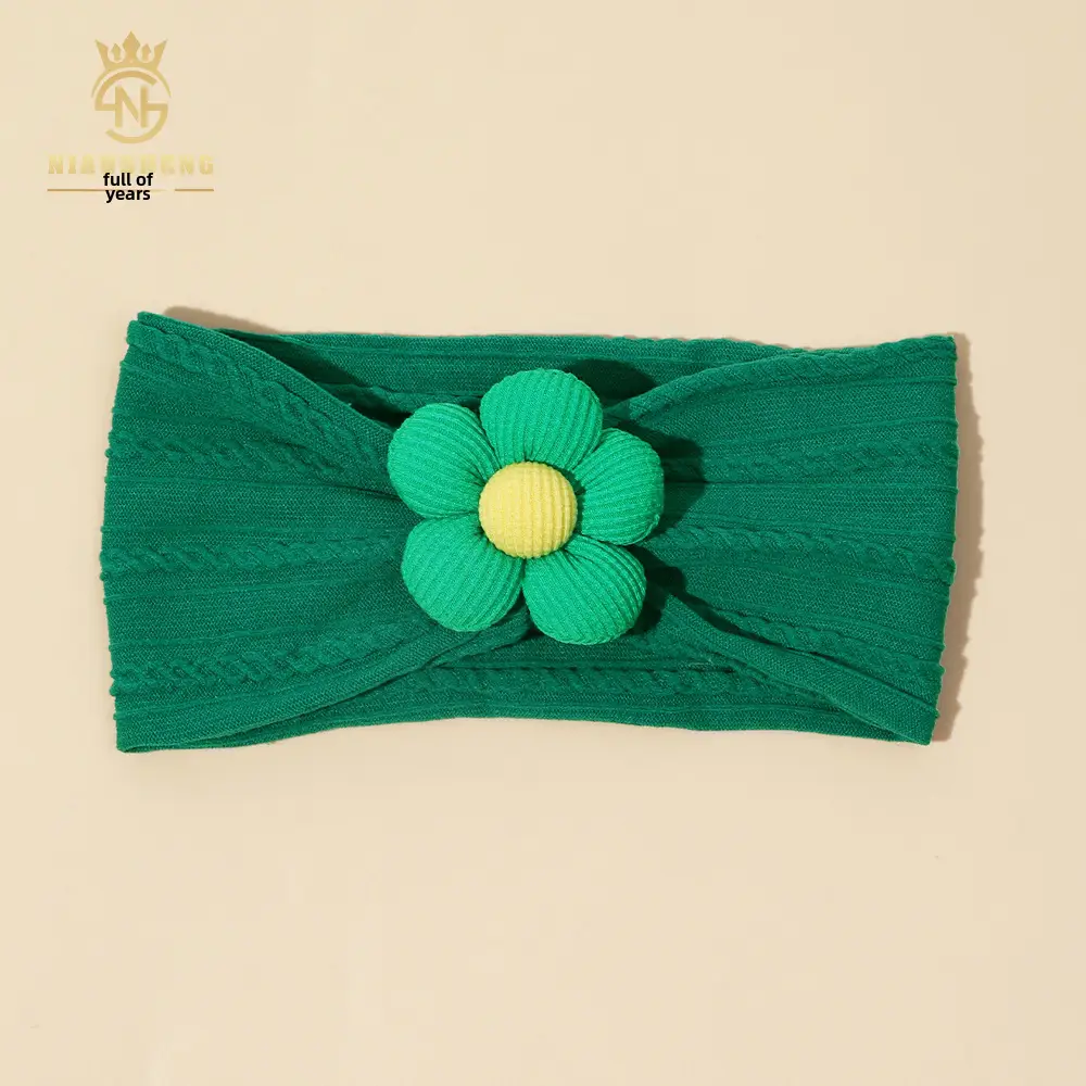 Nylon Five-Petal Flower Headband for Girls - Image 5