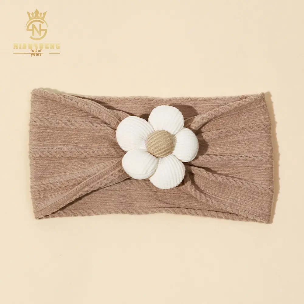 Nylon Five-Petal Flower Headband for Girls - Image 6