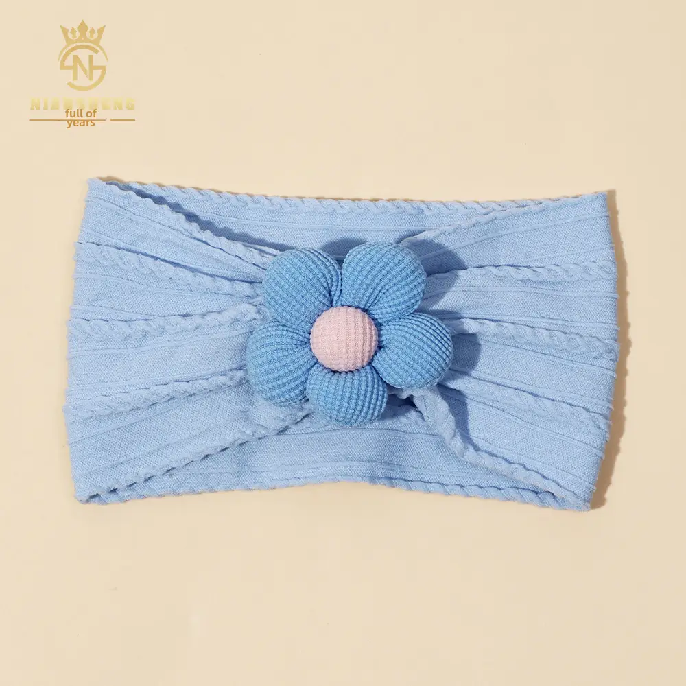 Nylon Five-Petal Flower Headband for Girls - Image 8
