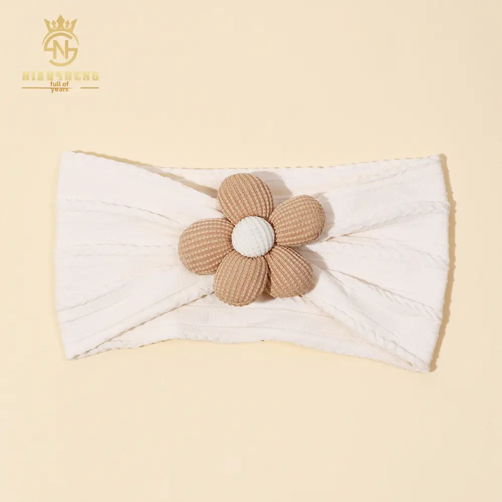 Nylon Five-Petal Flower Headband for Girls - Image 9