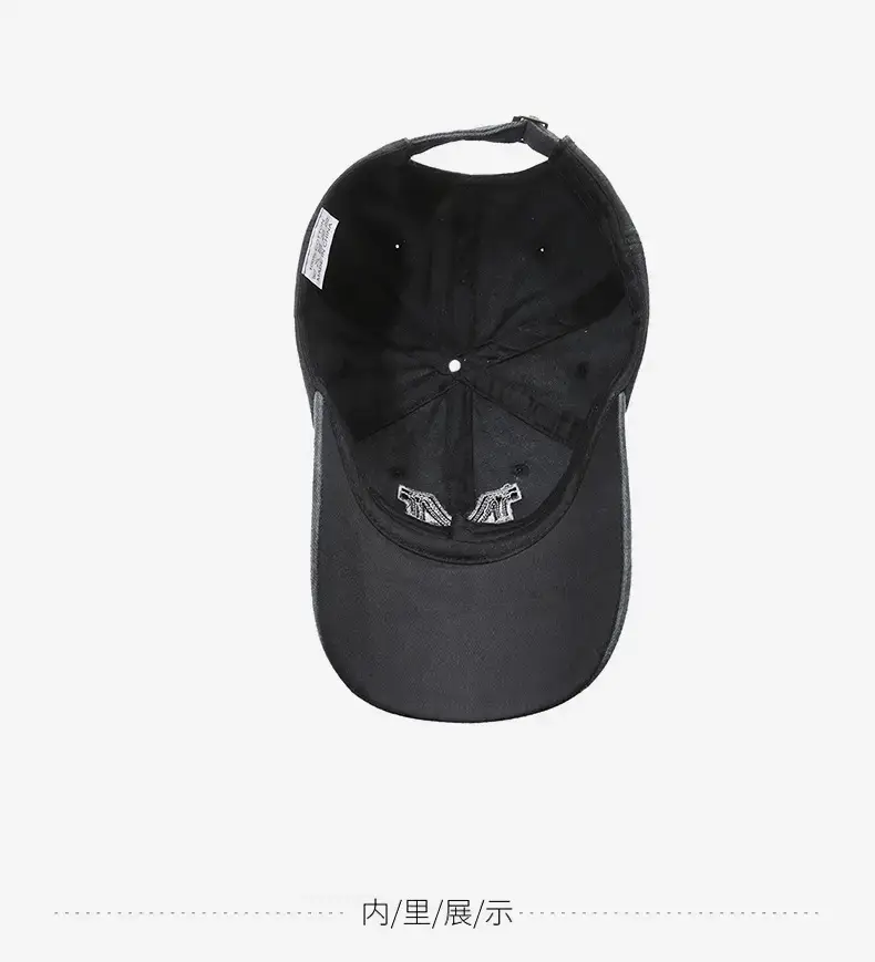 Men Vintage Denim Baseball Cap with Buckle — feature 18