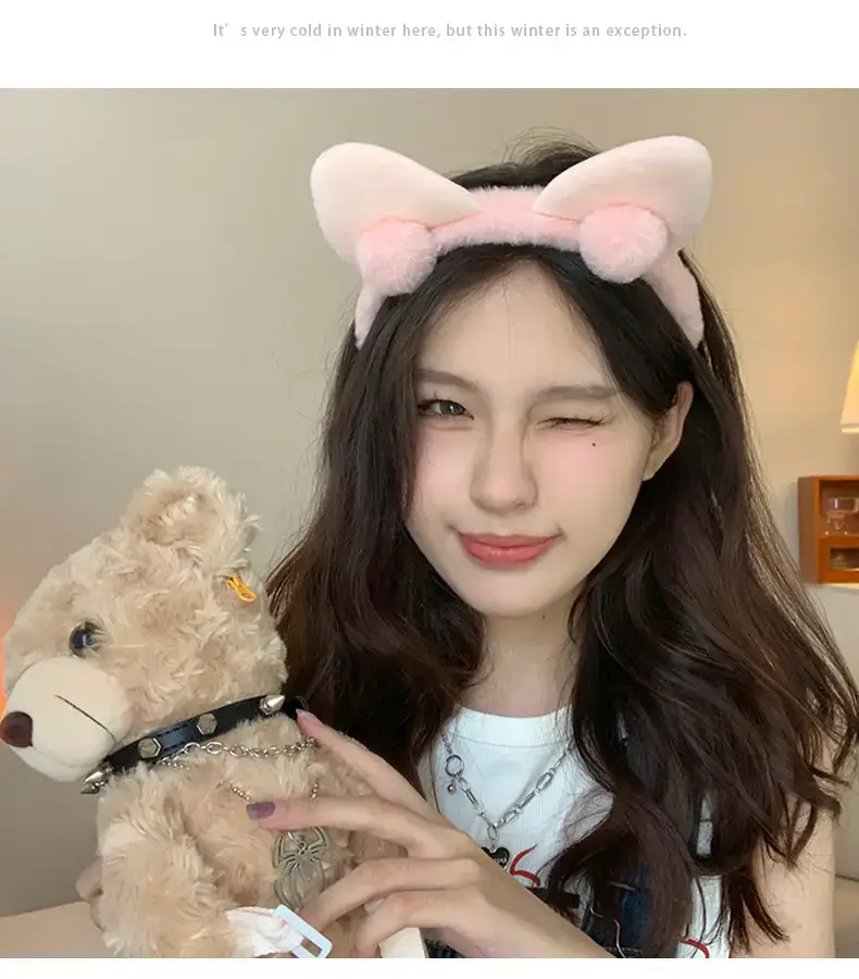 Cute Plush Hair Hoop Set for Girls — feature 8