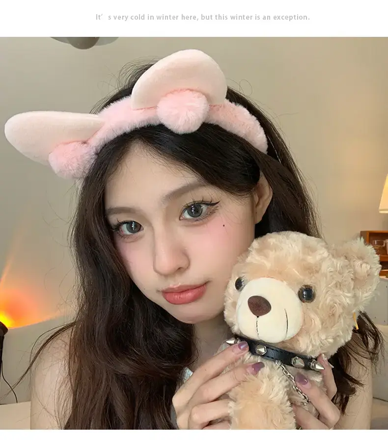 Cute Plush Hair Hoop Set for Girls — feature 9
