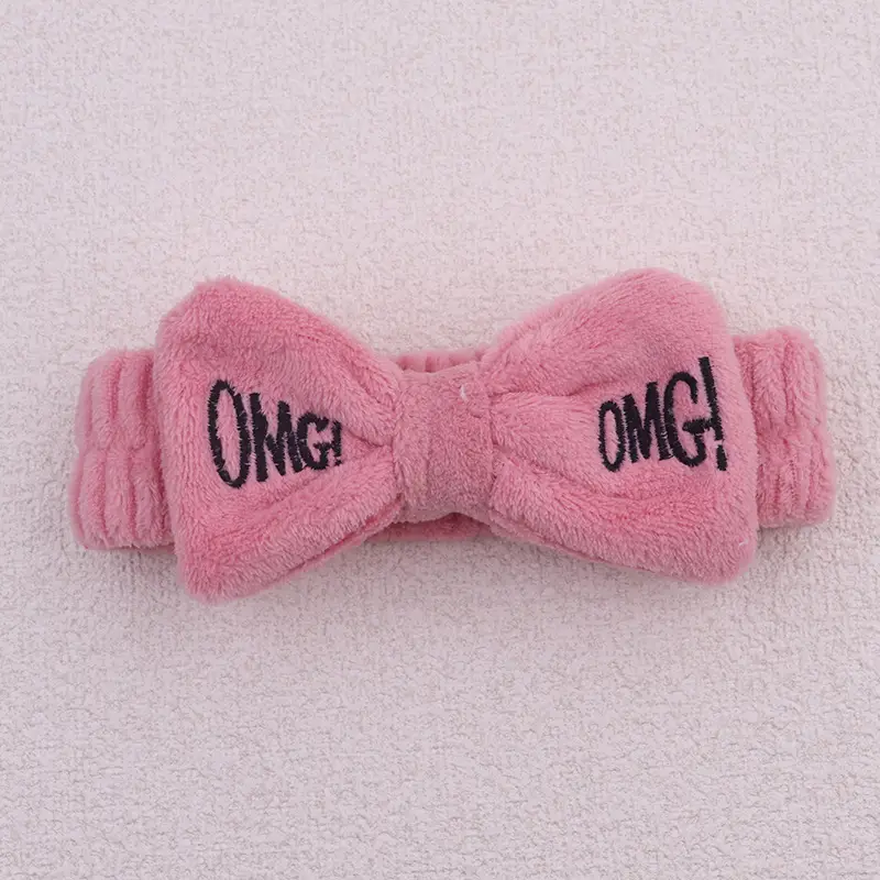 White Fleece Omg Headband for Women - Image 15