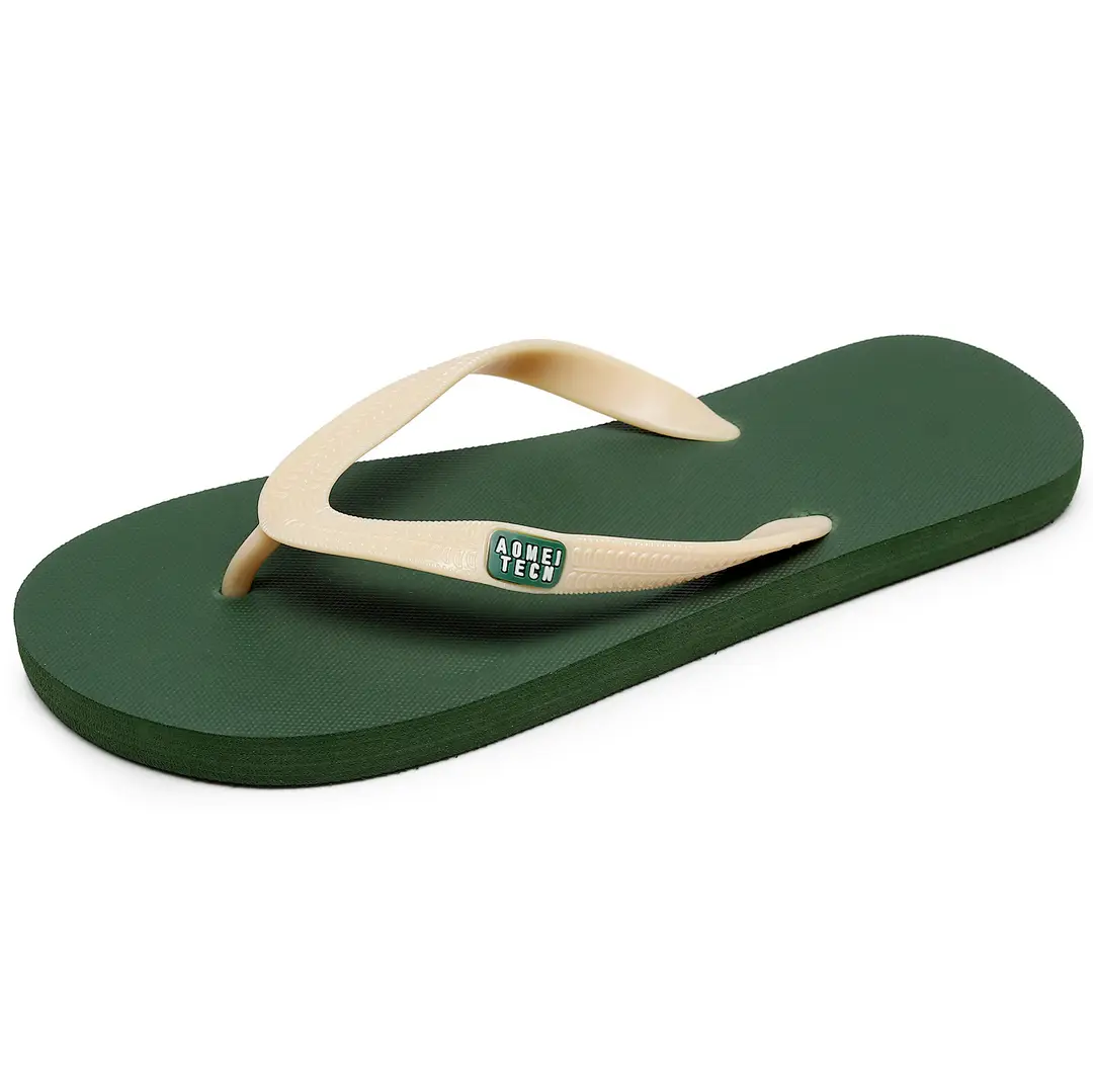 [Rubber] Flip-flops men's summer non-slip deodorant slippers wear-resistant soft-soled beach shoes slippers feet