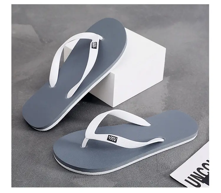 [Rubber] Flip-flops men's summer non-slip deodorant slippers wear-resistant soft-soled beach shoes slippers feet — feature 12