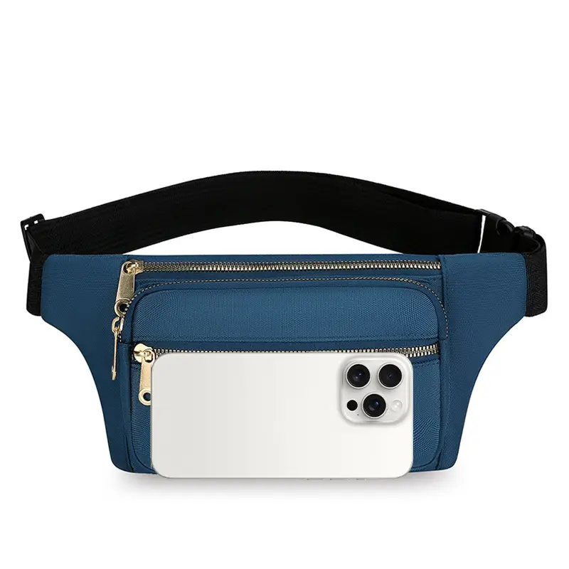Women's Yellow Nylon Crossbody Bag with Black Strap - Image 11