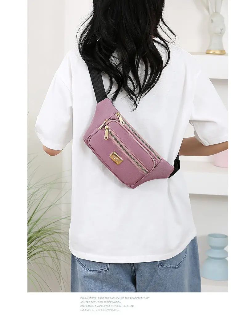 Women's Yellow Nylon Crossbody Bag with Black Strap — feature 14