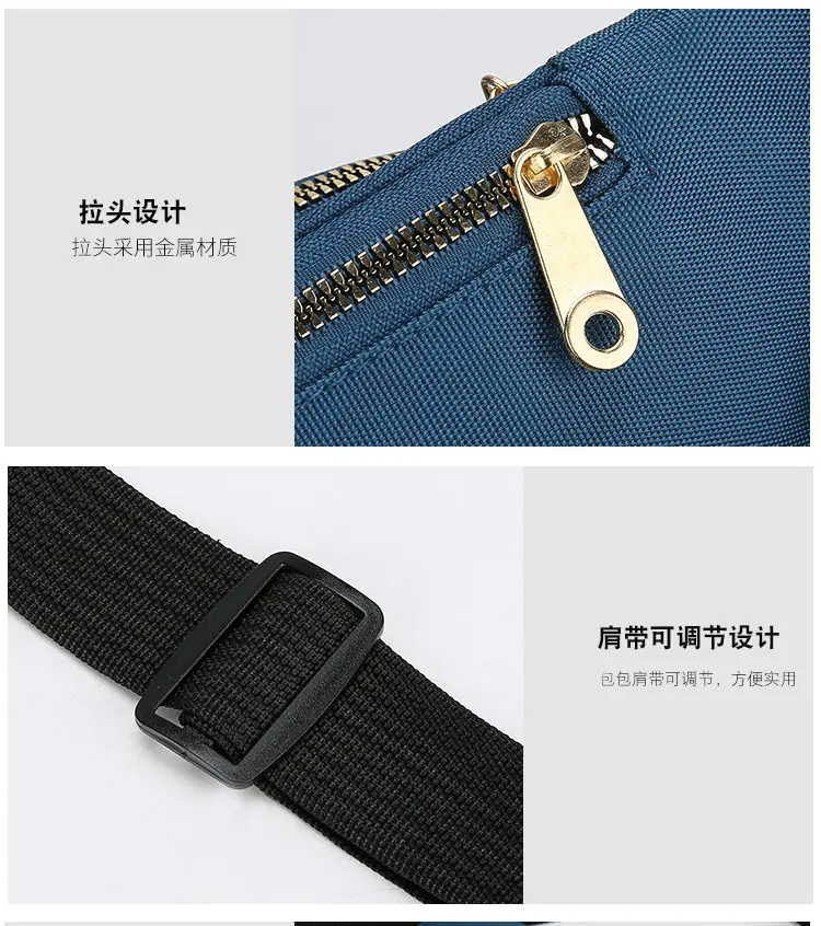Women's Yellow Nylon Crossbody Bag with Black Strap — feature 35