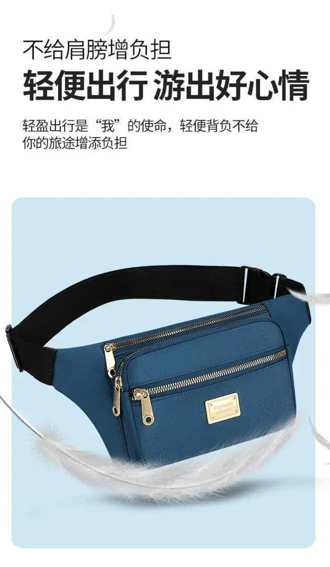 Women's Yellow Nylon Crossbody Bag with Black Strap — feature 4