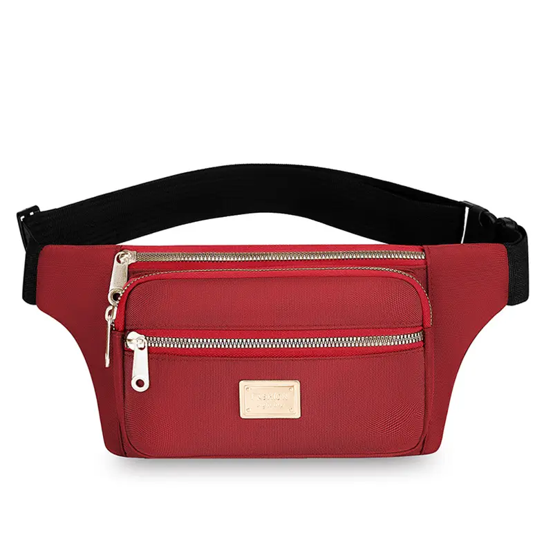 Women's Yellow Nylon Crossbody Bag with Black Strap - Image 3