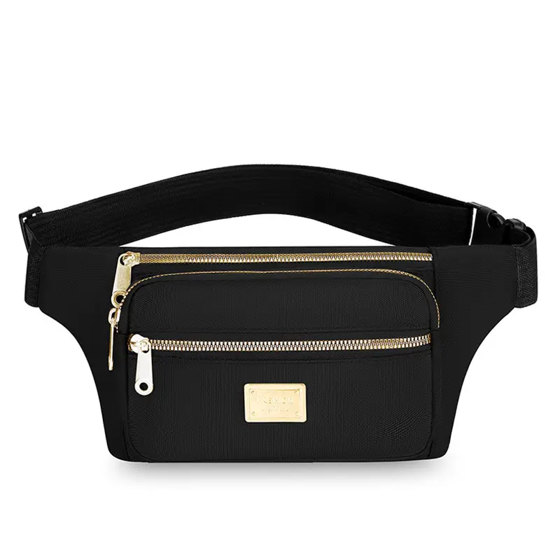 Women's Yellow Nylon Crossbody Bag with Black Strap - Image 5