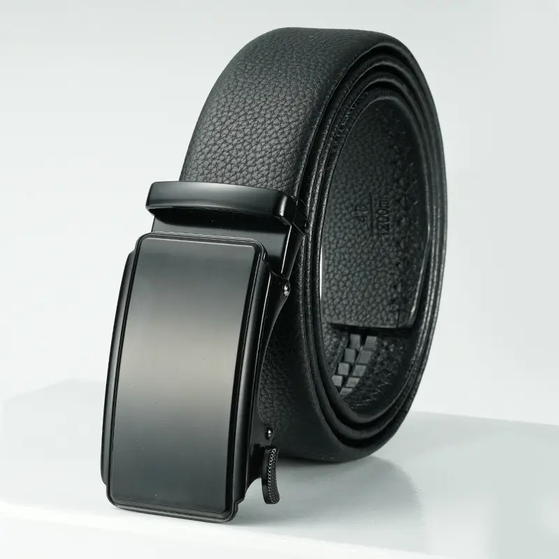 Black Automatic Buckle Belt for Men - Image 2