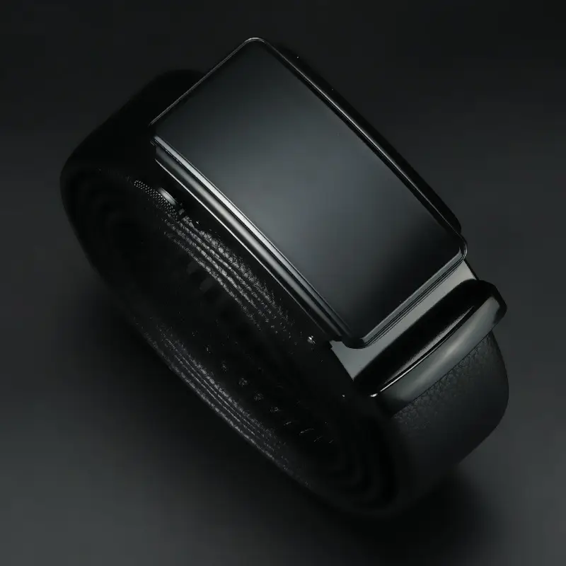Black Automatic Buckle Belt for Men - Image 3