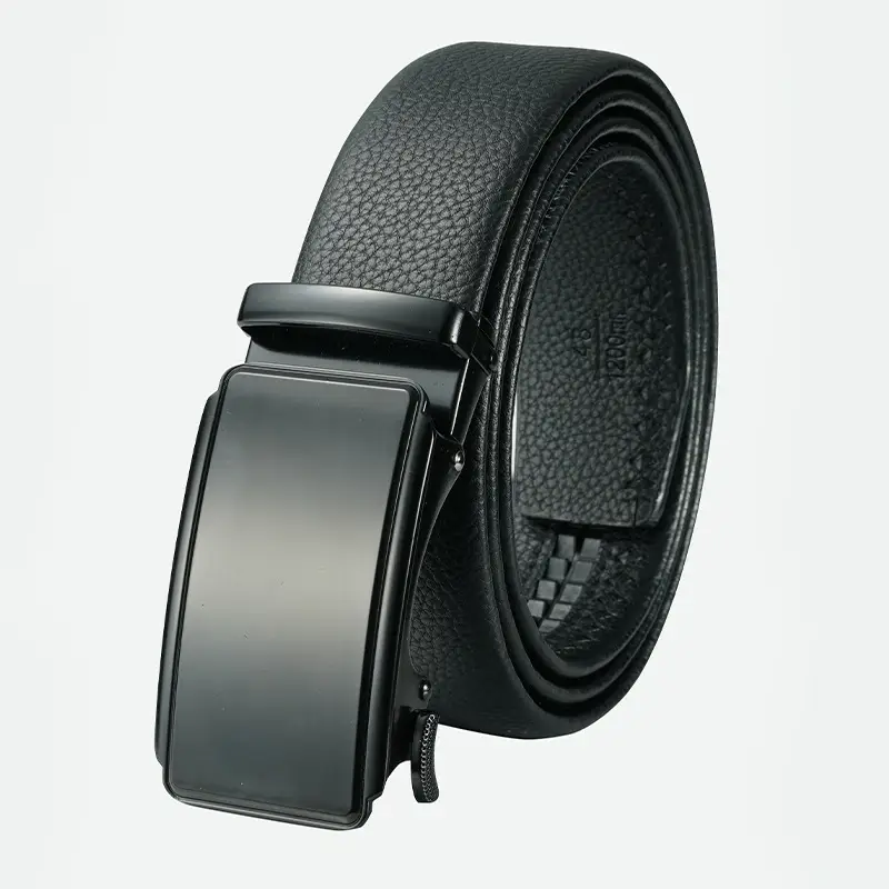 Black Automatic Buckle Belt for Men - Image 5