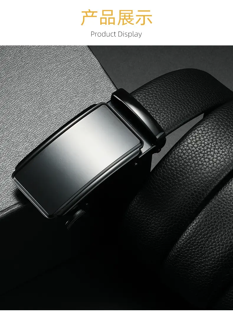 Black Automatic Buckle Belt for Men — feature 9